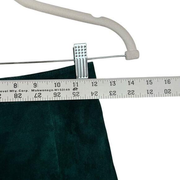 New G III Leather Vintage Suede Leather Classic Forest Green Skirt 3/4 Holidays - Picture 4 of 12